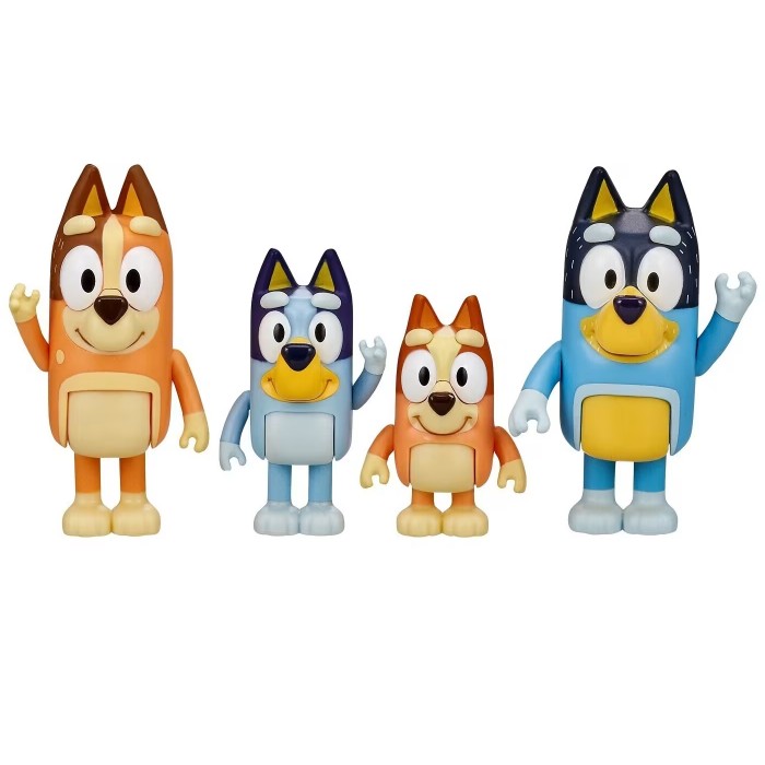 Bluey Σετ Με 4 Φιγούρες Bluey & Family