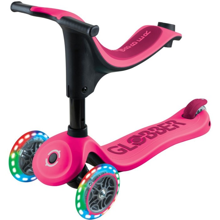 Globber Scooter Go.Up Sporty Lights Funchsia