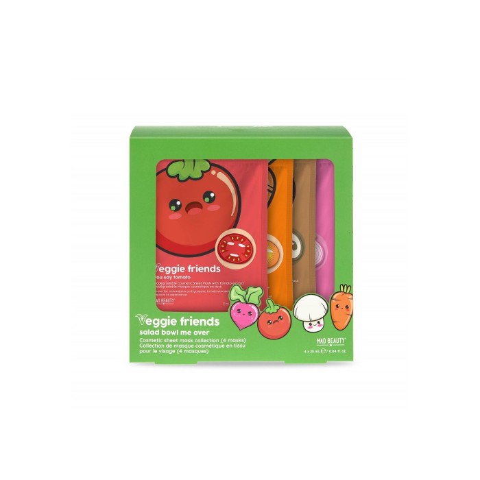 Veggie Friends Salad Bowl Face Mask Collection 4 Pack
