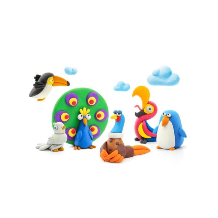 Hey Clay Farm Birds Πολύχρωμος Πηλός
