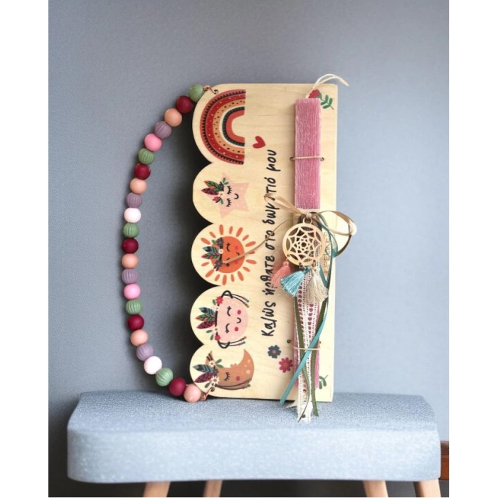 Λαμπάδα Πινακίδα Boho