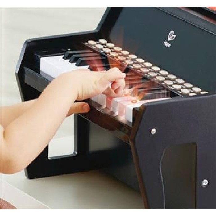 Hape Learn With Lights Piano,Black - Ηλεκτρικό Πιάνο Για Εκμάθηση Με Φωτιζόμενα Πλήκτρα 