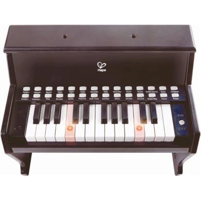 Hape Learn With Lights Piano,Black - Ηλεκτρικό Πιάνο Για Εκμάθηση Με Φωτιζόμενα Πλήκτρα 