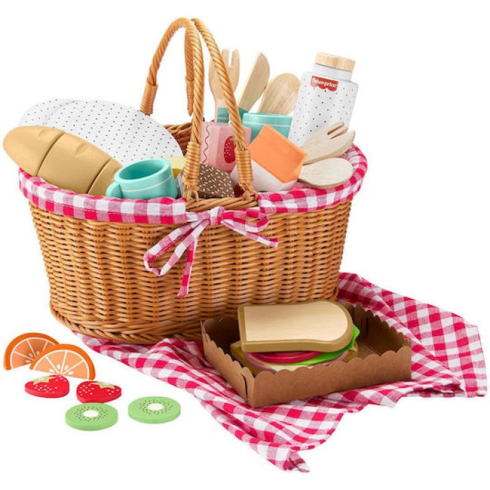 Fisher Price Παιχνίδι Μίμησης Καλάθι Για Πικνίκ από Ξύλο για 3+ Ετών