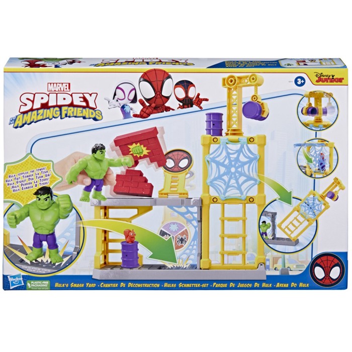 Hasbro Παιχνίδι Μινιατούρα Spidey & His Amazing Friends - Hulks Smash Yard