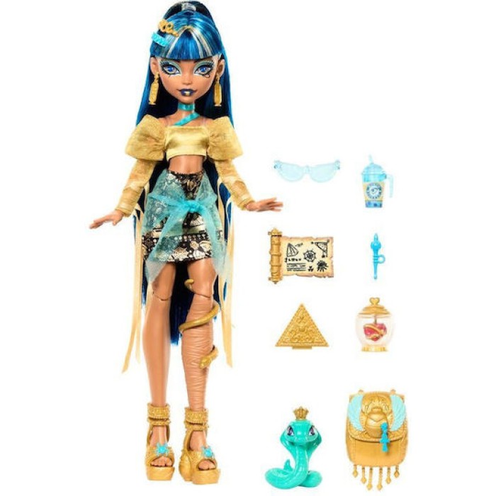 Mattel Cleo De Nile Κούκλα Monster High για 4+ Ετών 25εκ.