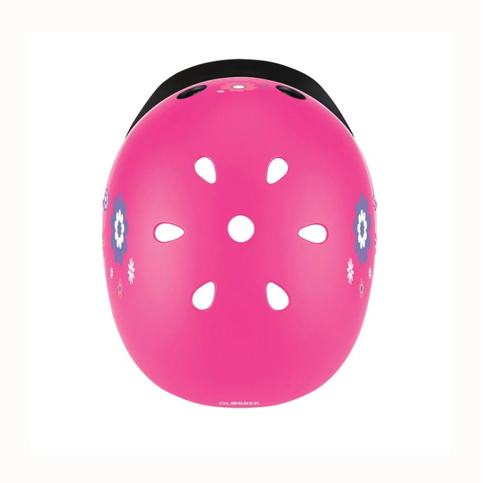 Globber Κράνος Elite Lights XS/S (48-53cm) Deep Pink Flowers