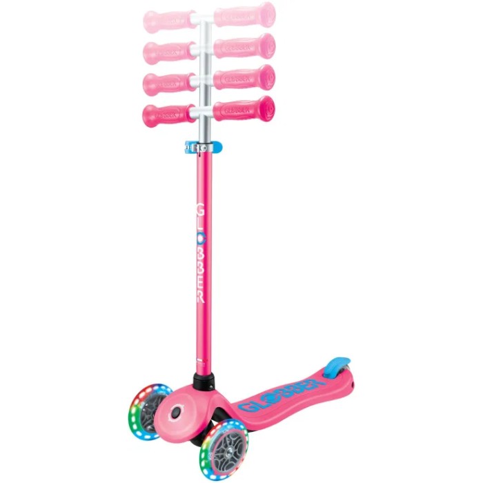 Globber Scooter Primo Plus Lights Fuchsia 