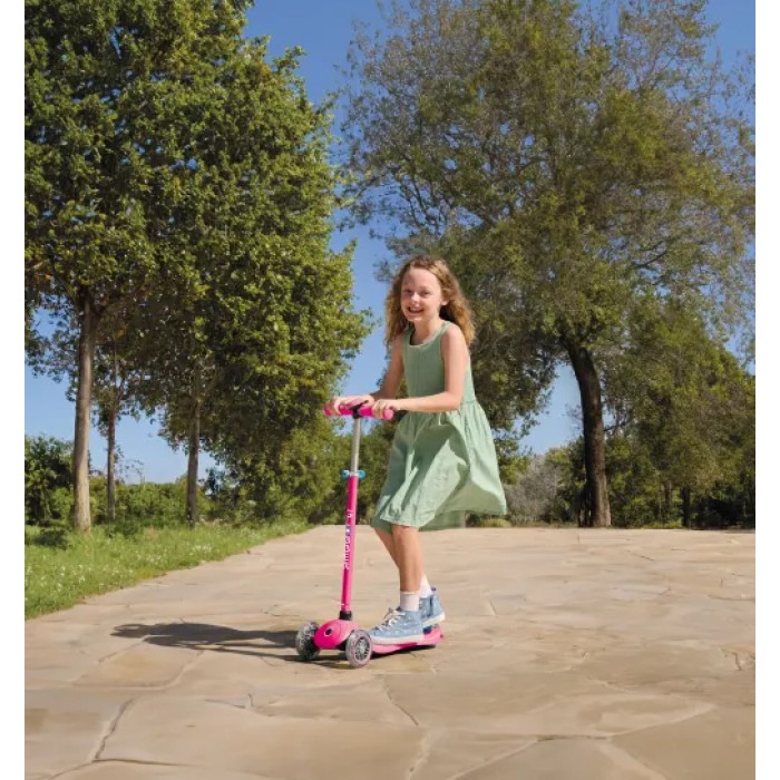 Globber Scooter Primo Plus Lights Fuchsia 