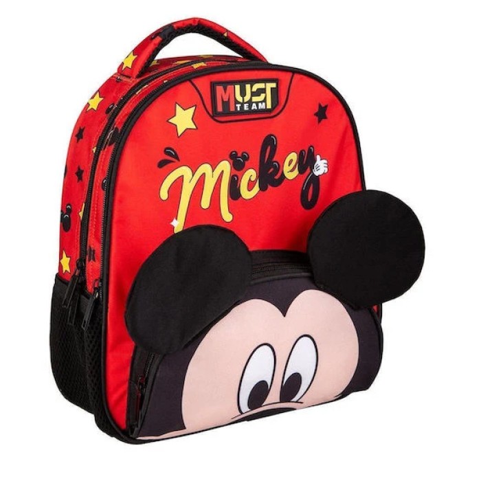 Τσάντα Πλάτης Νηπιαγωγείου Mickey Κόκκινη