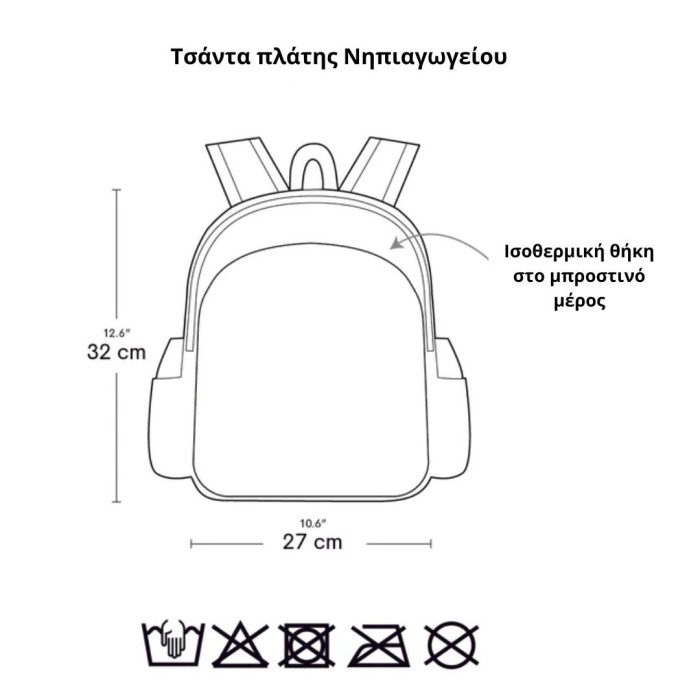 Tσάντα Πλάτης Νηπιαγωγείου Με Ισοθερμική Θήκη Cherries A Little Lovely Company