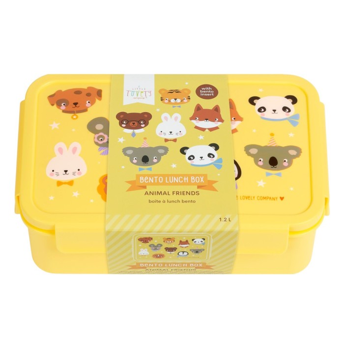 Δοχείο Φαγητού Bento Με Χωρίσματα 1,2 L Animal Friends A Little Lovely Company