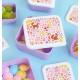 A little lovely company Σετ 4 δοχεία φαγητού Lunch & Snack Box Flower garden