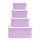 A little lovely company Σετ 4 δοχεία φαγητού Lunch & Snack Box Flower garden