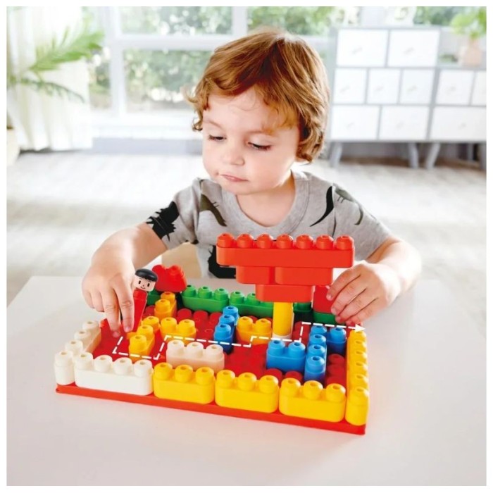 Hape PolyM Σετ Κατασκευών Παίζω & Μετράω Tow Truck 114Τμχ
