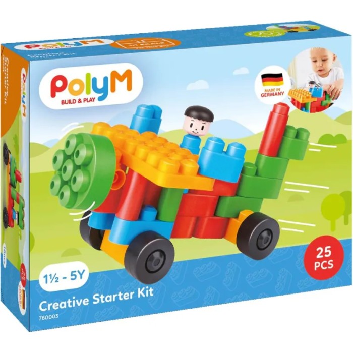 Hape PolyM Σετ Κατασκευών Starter Kit 25Τμχ 
