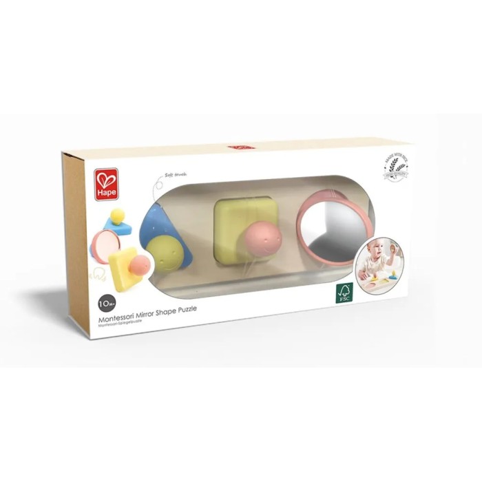 Hape Early Explorer Ξύλινο Montessori Mirror Shape Puzzle