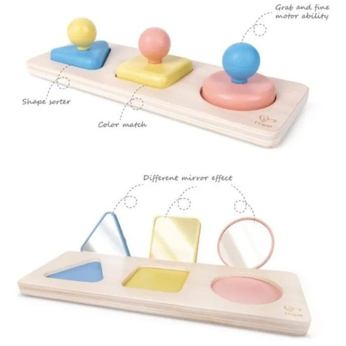 Hape Early Explorer Ξύλινο Montessori Mirror Shape Puzzle
