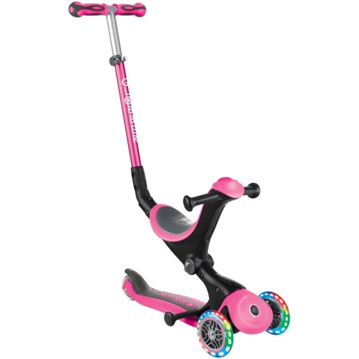 Globber Scooter Go Up Deluxe Lights Deep Pink Globber Scooter Go Up Deluxe Lights Deep Pink