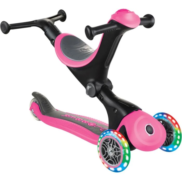Globber Scooter Go Up Deluxe Lights Deep Pink Globber Scooter Go Up Deluxe Lights Deep Pink