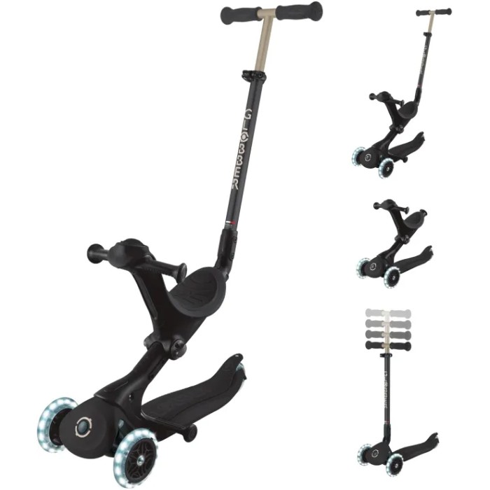 Globber Scooter Go.Up Deluxe Fantasy Lights Black Globber Scooter Go.Up Deluxe Fantasy Lights Black