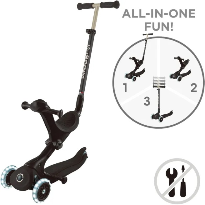 Globber Scooter Go.Up Deluxe Fantasy Lights Black Globber Scooter Go.Up Deluxe Fantasy Lights Black