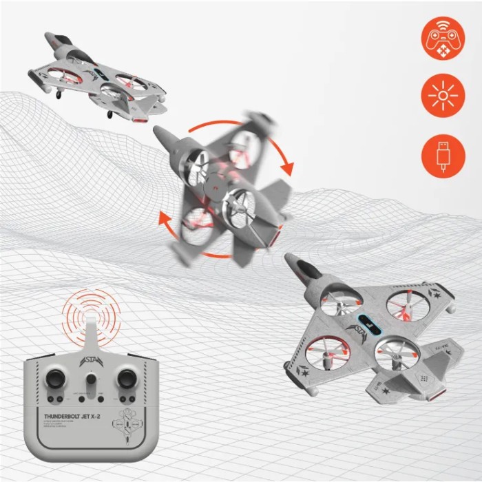 ThreeSixty Τηλεκατευθυνόμενο Drone 2.4G 360° Thunderbolt Jet X-2 ThreeSixty Τηλεκατευθυνόμενο Drone 2.4G 360° Thunderbolt Jet X-2