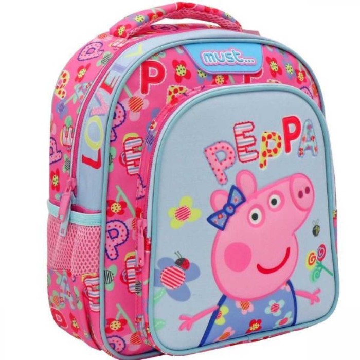 Must Peppa Pig Σχολική Τσάντα Πλάτης Νηπιαγωγείου Πολύχρωμη Μ27 x Π10 x Υ31εκ