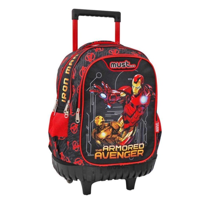 Must The Armored Avengers Σχολική Τσάντα Τρόλεϊ Δημοτικού Πολύχρωμη Μ34 x Π20 x Υ44εκ