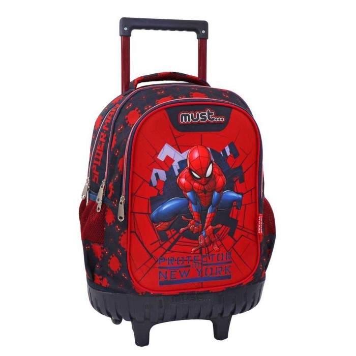 Must Spiderman Protector Of New York Σχολική Τσάντα Τρόλεϊ Δημοτικού Πολύχρωμη Μ34 x Π20 x Υ44εκ
