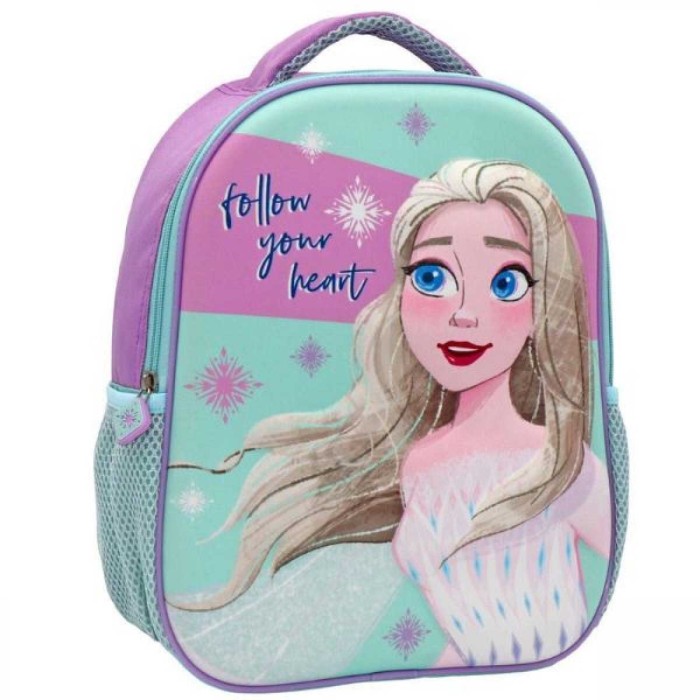 Frozen 2 Go With Your Heart Σχολική Τσάντα Πλάτης Νηπιαγωγείου σε Λιλά χρώμα