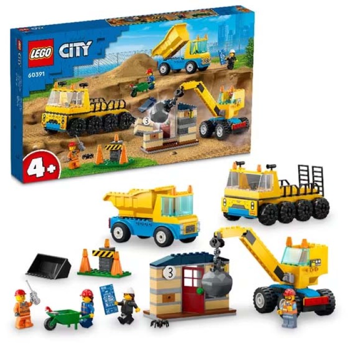 LEGO® Construction Trucks and Wrecking Ball Crane