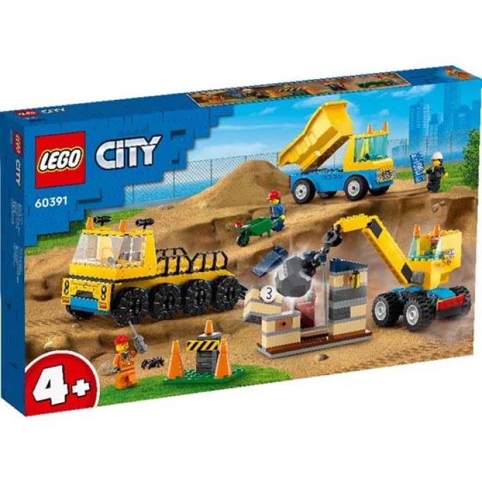 LEGO® Construction Trucks and Wrecking Ball Crane