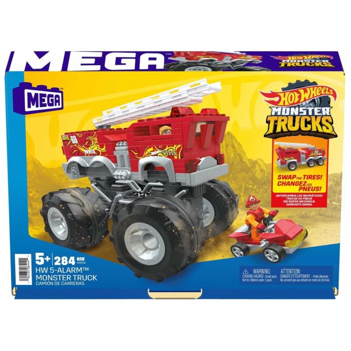 Mega Bloks Τουβλάκια Monster Truck - Πυροσβεστικό Όχημα για 5+ Ετών 284τμχ