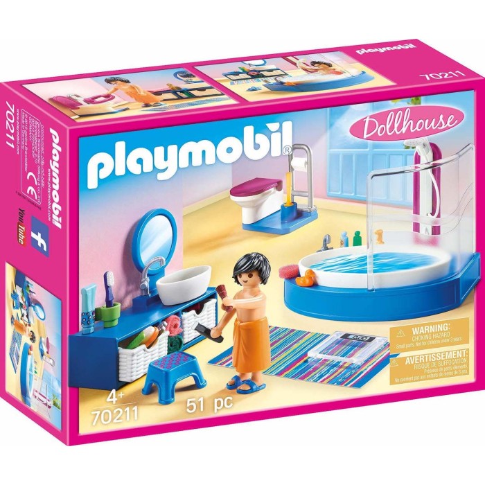 Playmobil Dollhouse Πολυτελές Λουτρό με Μπανιέρα για 4+ ετών