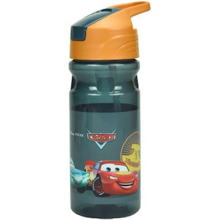 Gim Πλαστικό Παγούρι Cars on the Road σε Γκρι χρώμα 500ml