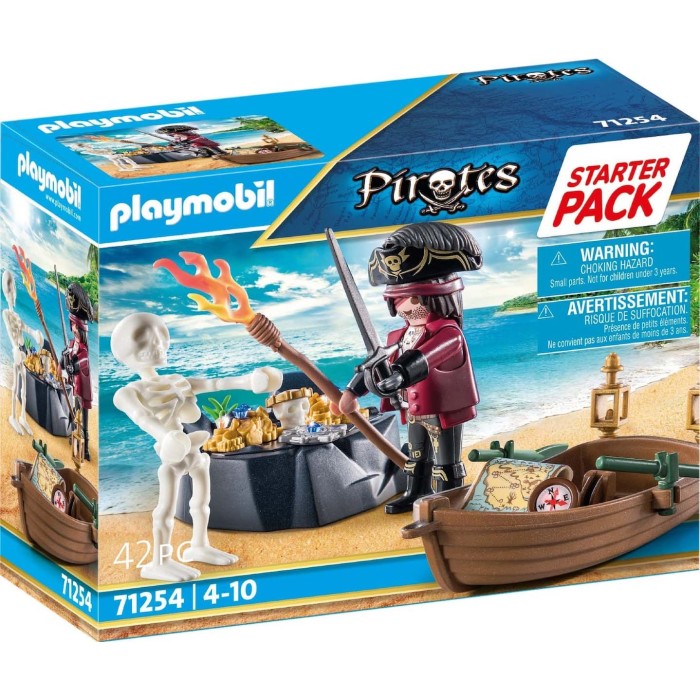 Playmobil Pirates Πειρατής με Βαρκούλα & Θησαυρό για 4-10 ετών