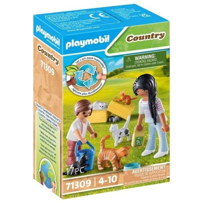 Playmobil Country Οικογένεια με Γατούλες για 4-10 ετών