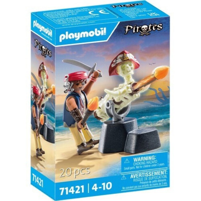 Playmobil Pirates Πειρατής Με Κανόνι για 4-10 ετών