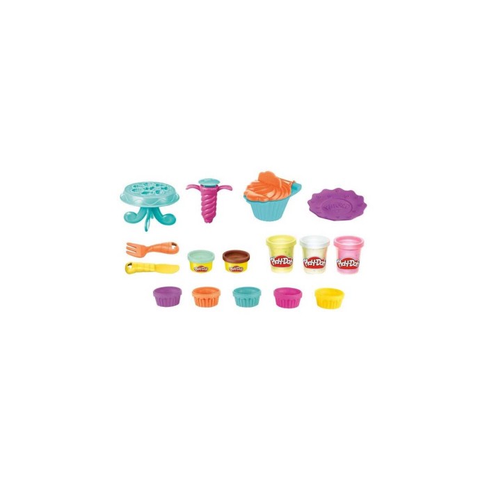 Hasbro Play-Doh Πλαστελίνη - Παιχνίδι Kitchen Kits Cupcakes για 3+ Ετών, 5τμχ