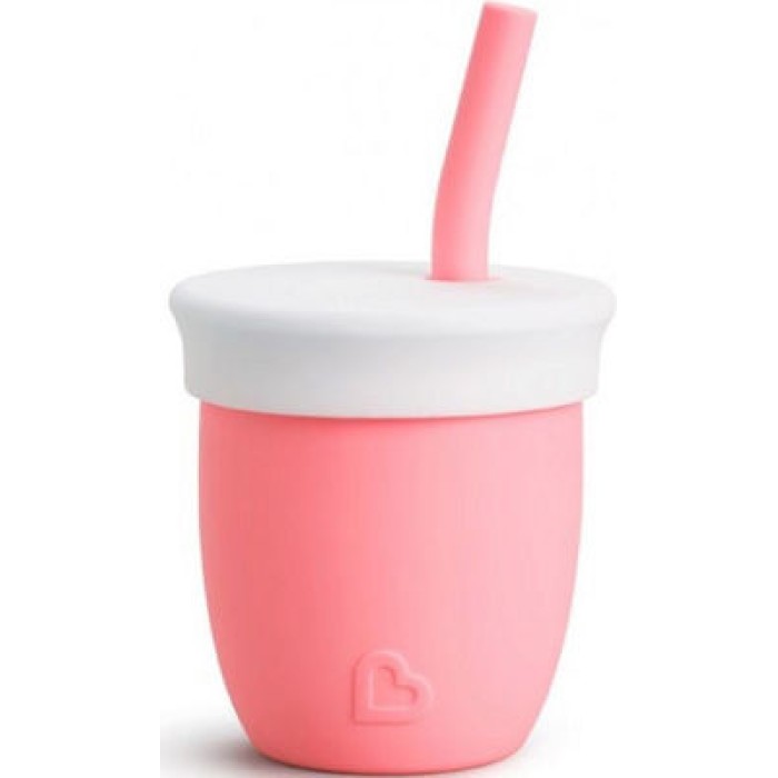Munchkin Παιδικό Ποτηράκι από Σιλικόνη Ροζ 118ml για 6m+