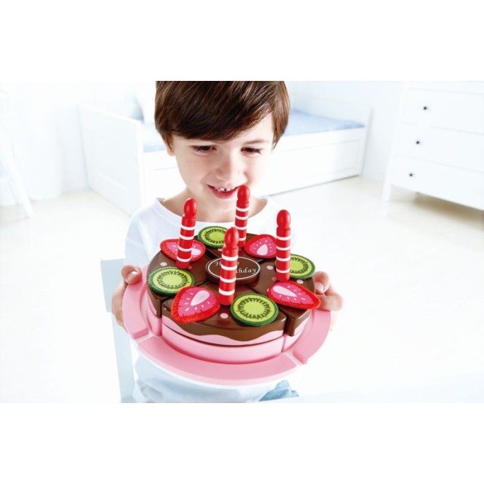 Hape Double Flavored Birthday Cake - Διώροφη Τούρτα Γενεθλίων Με Κεράκια & Ευχετήρια Κάρτα 