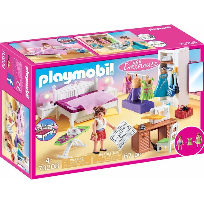 Playmobil Dollhouse Υπνοδωμάτιο με Ατελιέ Ραπτικής για 4+ ετών