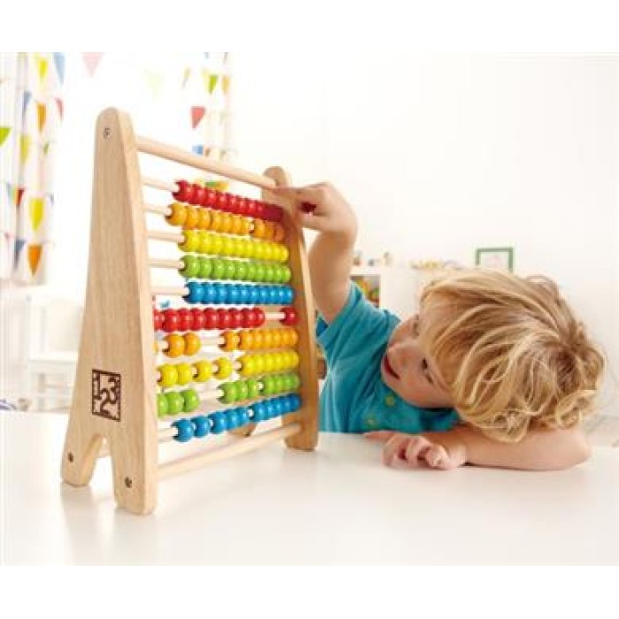 Hape Rainbow Bead Abacus - Πολύχρωμος Άβακας 10 Στηλών