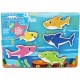 Ξύλινο Παιδικό Puzzle Σφηνώματα Baby Shark with Sounds 5pcs για 2+ Ετών