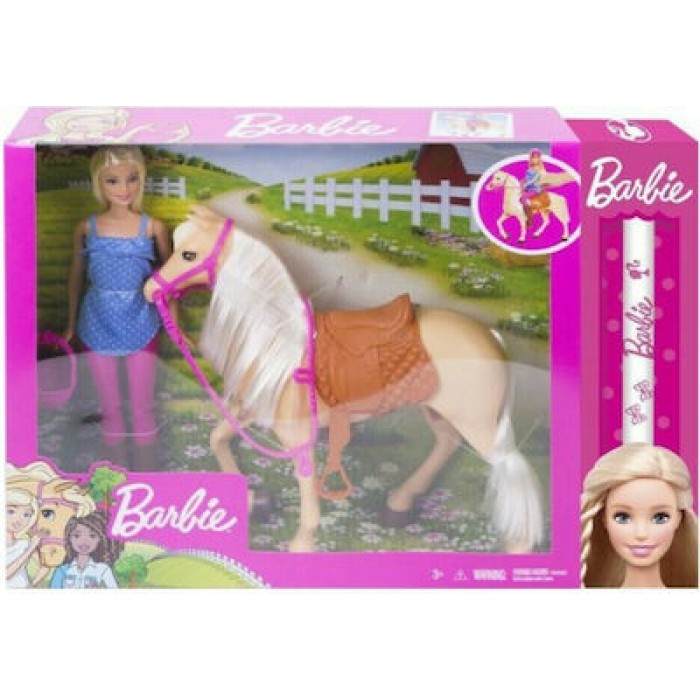 Παιχνιδολαμπάδα Barbie & Άλογο για 3+ Ετών Mattel