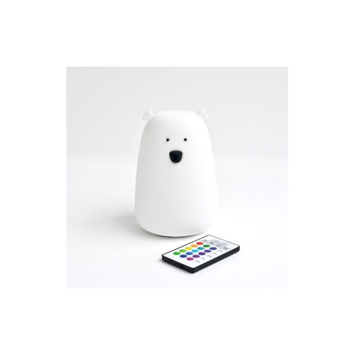 Rabbit & Friends Φωτάκι Νυκτός Bear Remote Λευκό