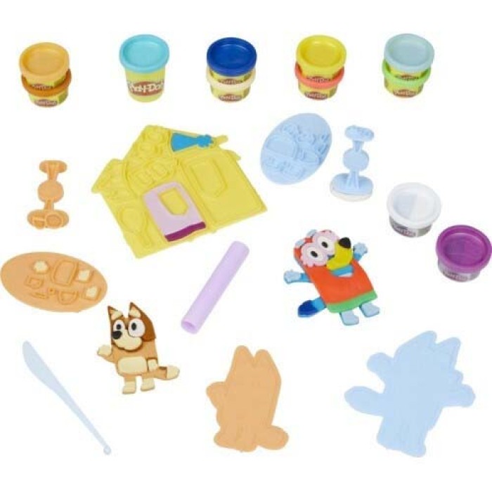 Play-Doh Πλαστελίνη - Παιχνίδι Bluey Make & Mash Costumes για 3+ Ετών, 11τμχ