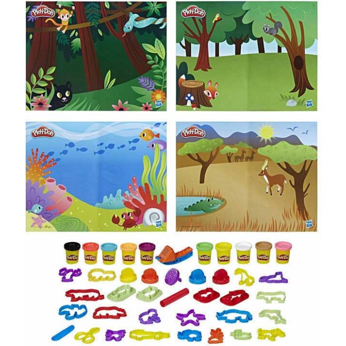 Hasbro Play-Doh Πλαστελίνη - Παιχνίδι Animal Discovery Bucket για 3+ Ετών, 10τμχ Hasbro Play-Doh Πλαστελίνη - Παιχνίδι Animal Discovery Bucket για 3+ Ετών, 10τμχ