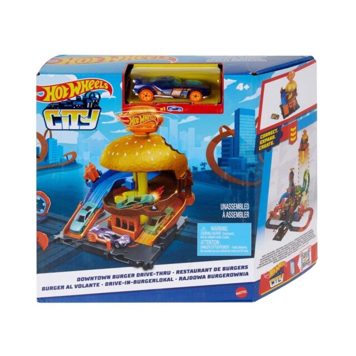 Mattel Hot Wheels City Down Town Burger Drive Thru